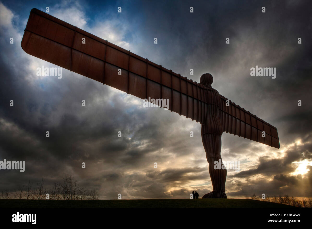 Angel of The North at sunset Stock Photo - Alamy