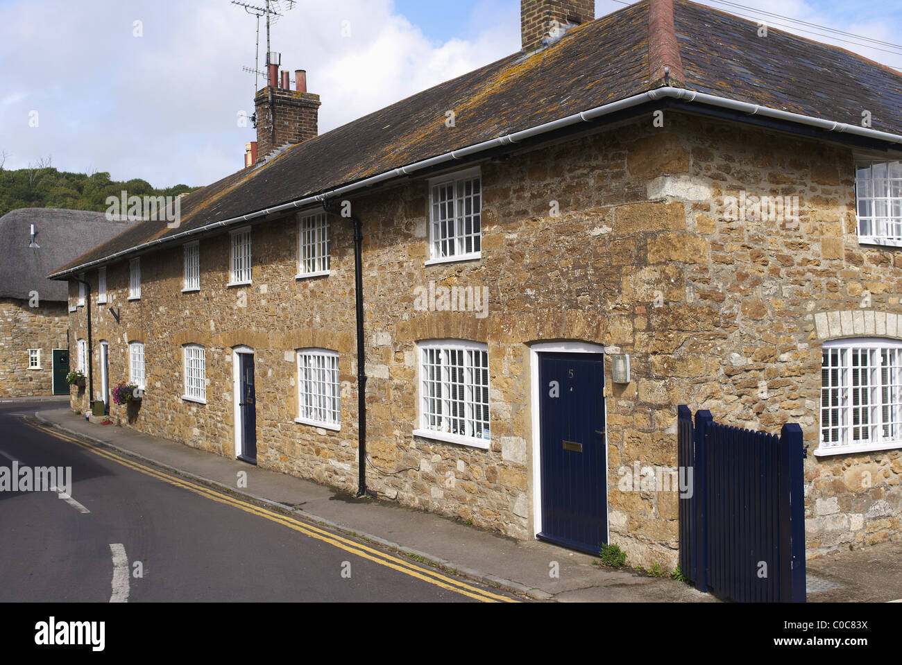 Dorset Abbotsbury village old houses Stock Photo Alamy
