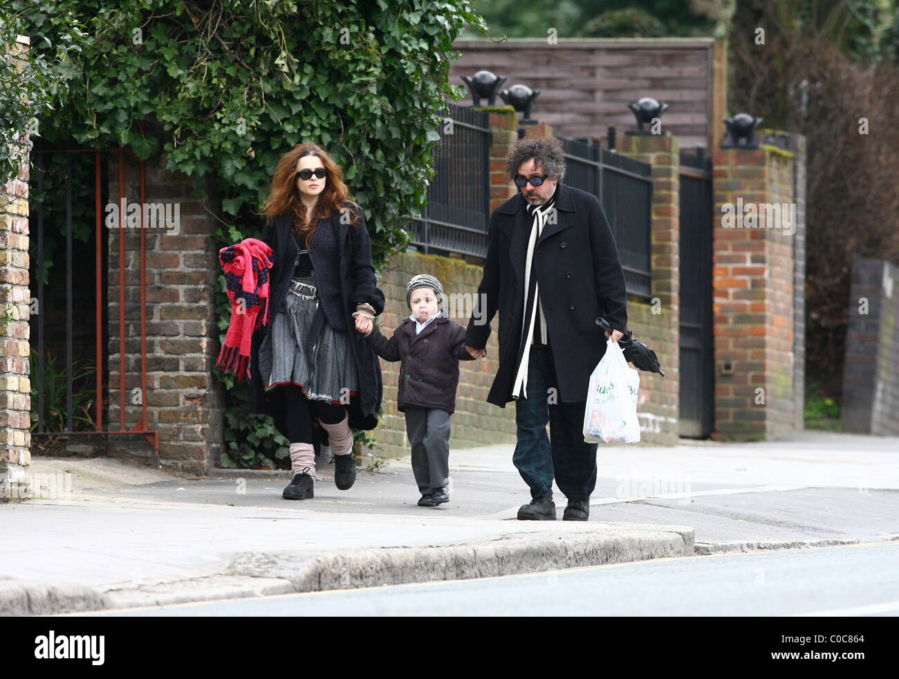 Tim Burton and Helena Bonham Carter collect their son Billy Ray Burton