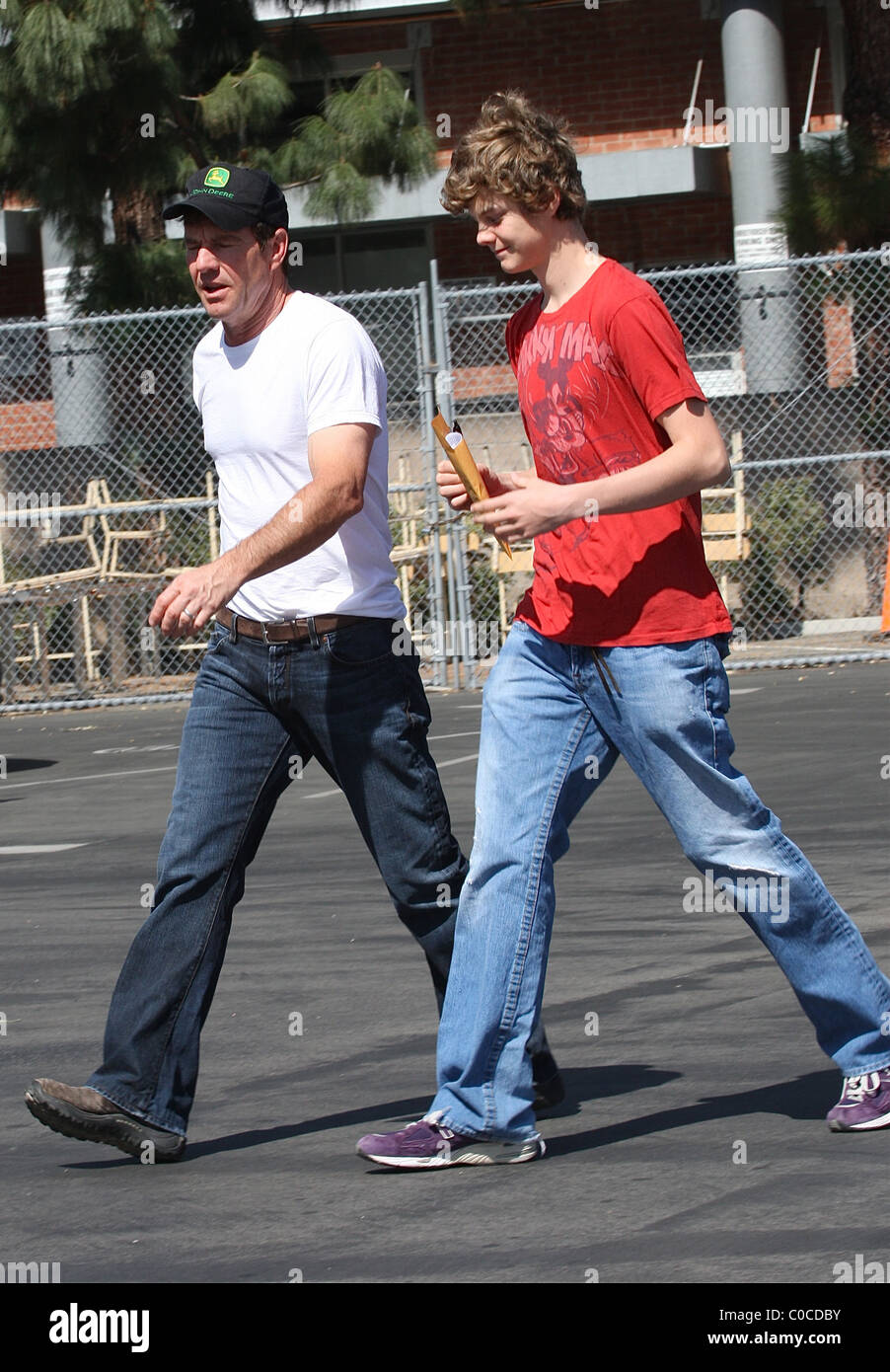 Dennis Quaid takes his son Jack to the Department of Motor Vehicles