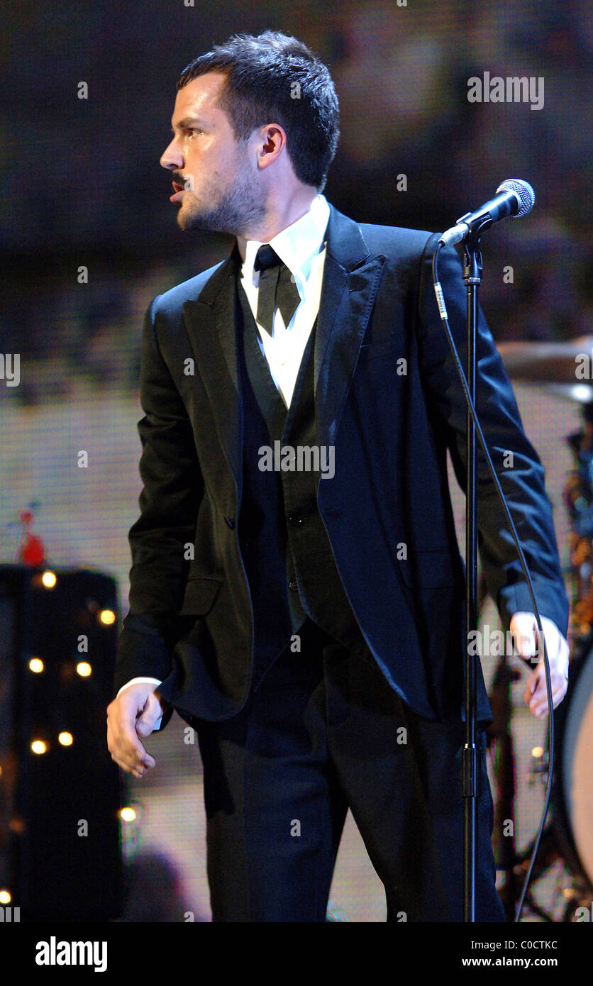Brandon Flowers of The Killers The 2007 BRIT awards Show at Earls
