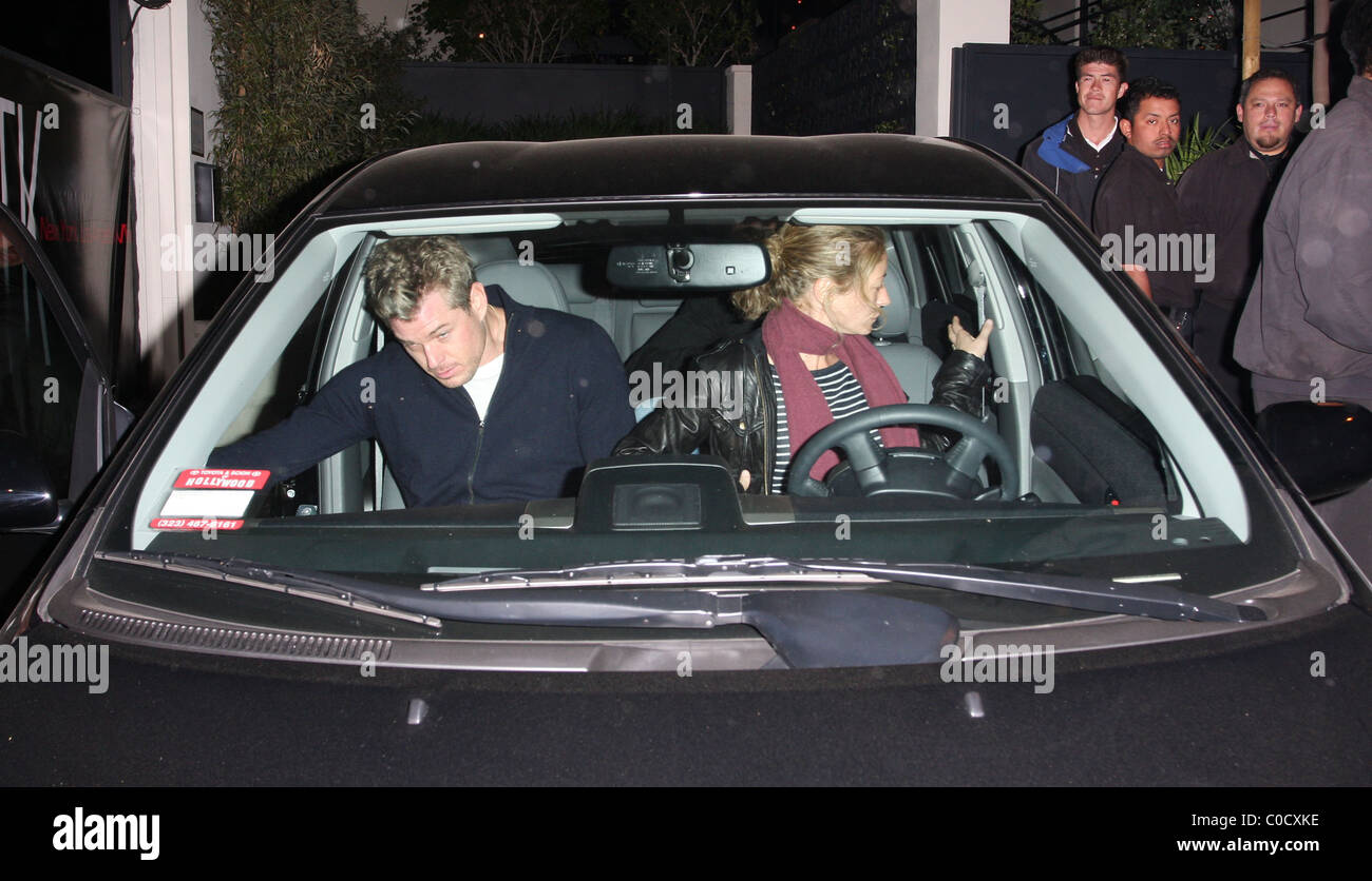 Eric Dane and Rebecca Gayheart leaving STK restaurant Hollywood