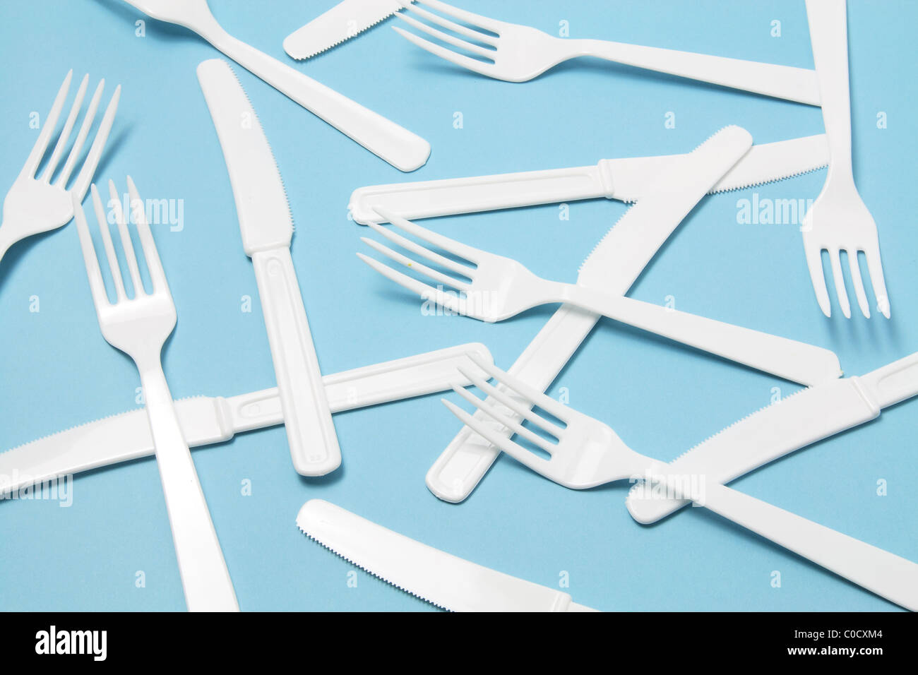 Plastic Forks and Knives Stock Photo Alamy