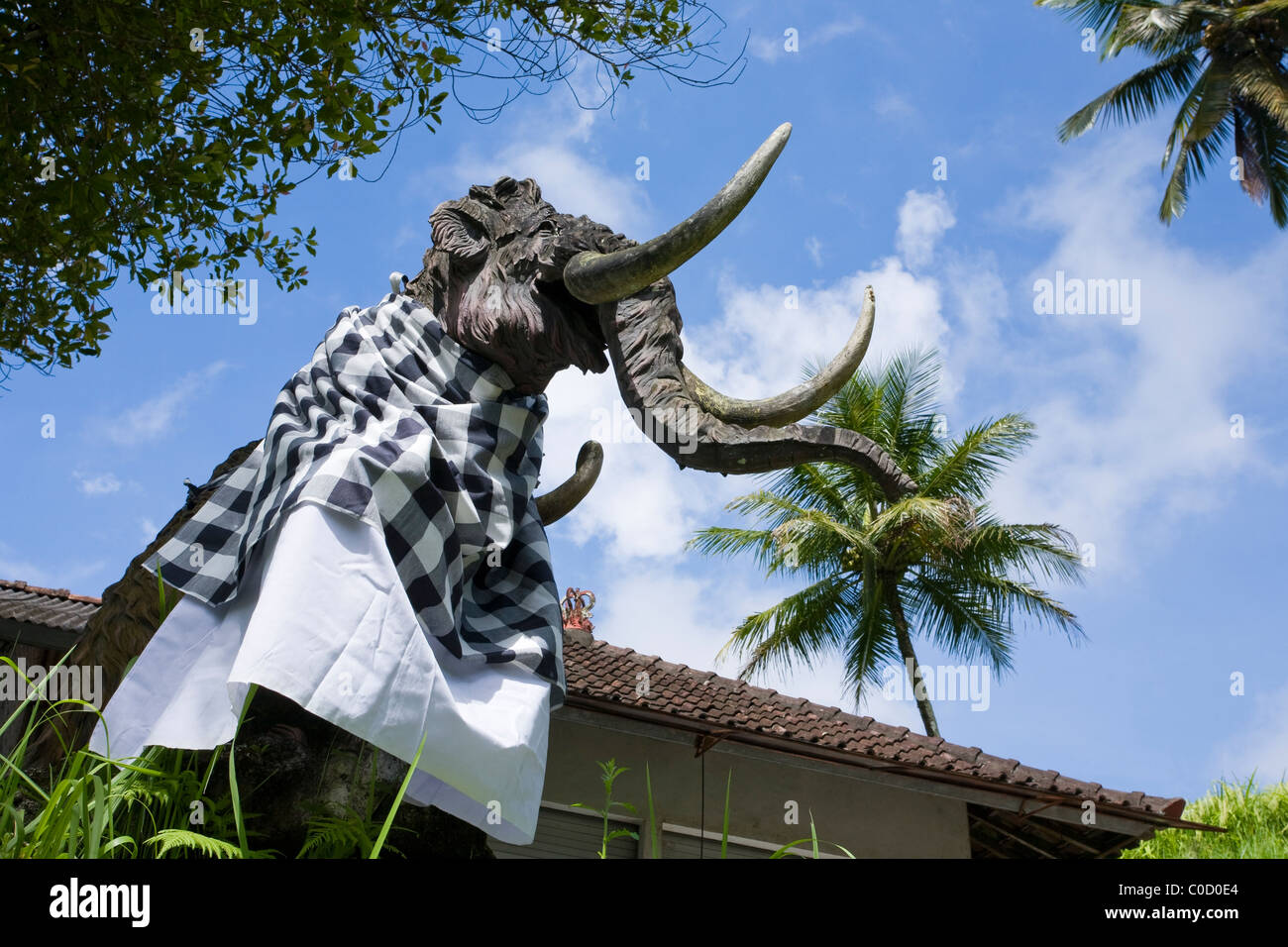 Elephant statue near Gunung Kawi, Tampaksiring, Bali, Indonesia. Stock Photo