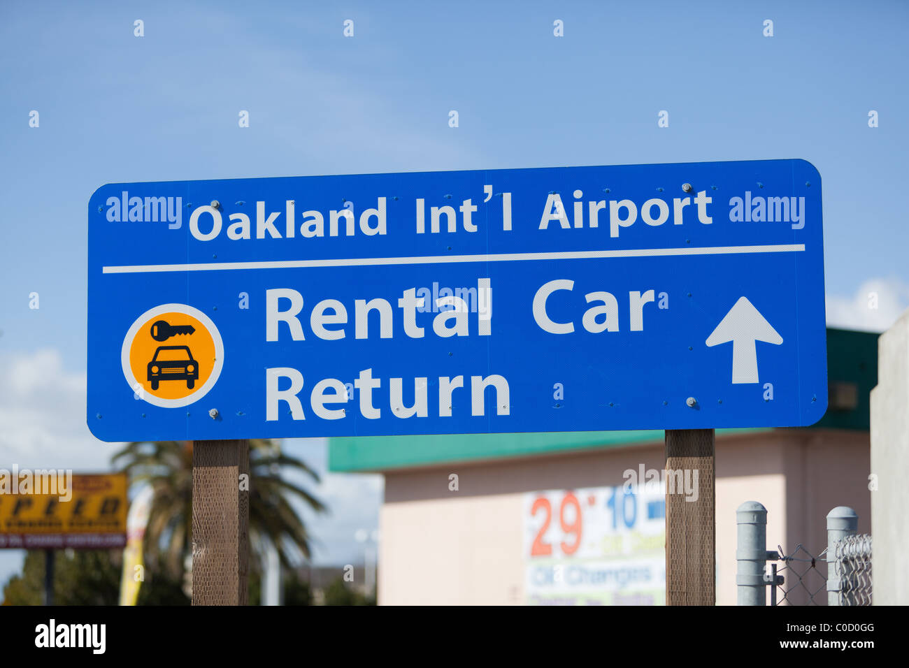 Rental Car Return sign. Stock Photo