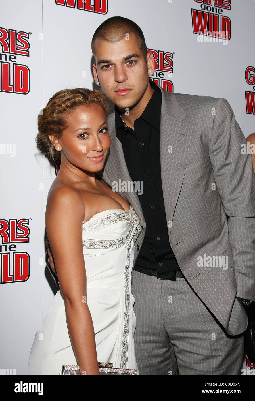 Adrienne Bailon and Robert Kardashian Jr. Girls Gone Wild magazine launch  party at Area West Hollywood, California - 22.04.08 Stock Photo - Alamy, image size:887x1390