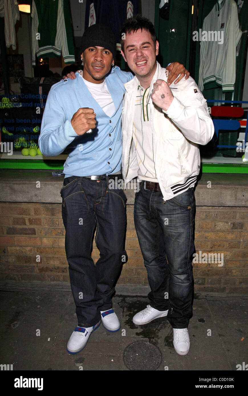 MC Harvey and Danny Dyer Fila host a party to celebrate 35 years in sport  held at the Fila Pop Up store London, England Stock Photo - Alamy