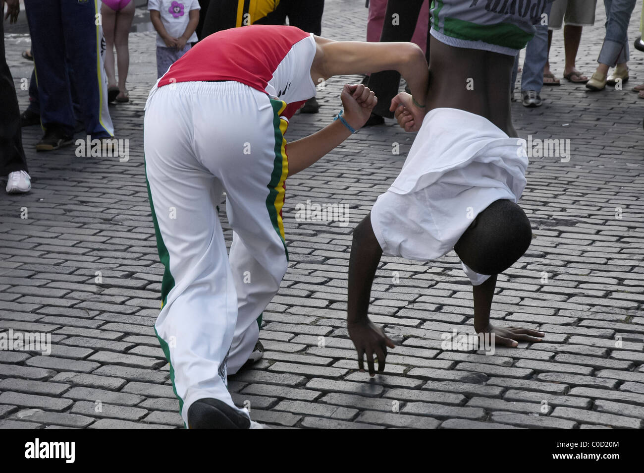 demonstration of Capoeira a Brazilian martial arts dance form at arts