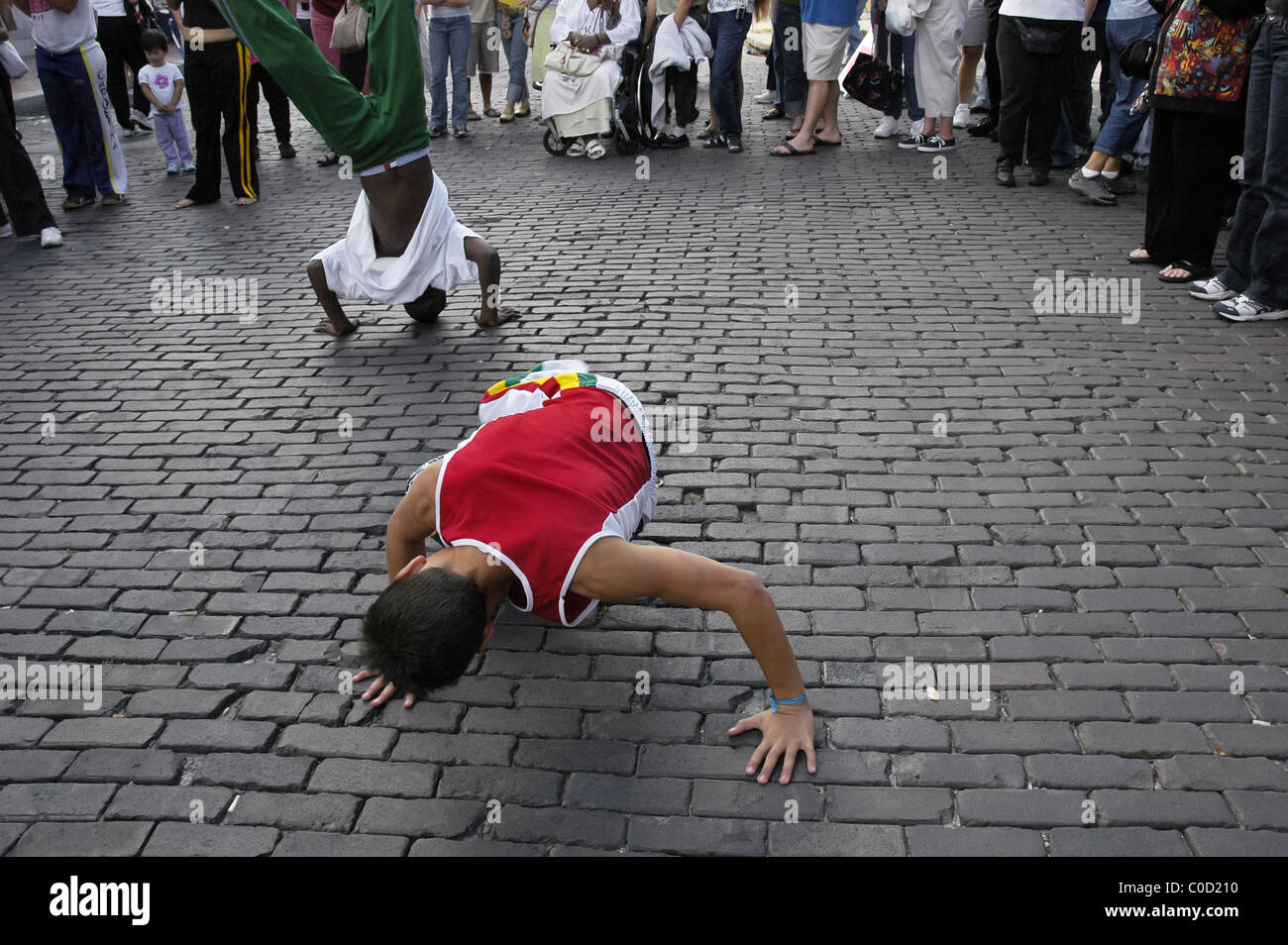 demonstration of Capoeira a Brazilian martial arts dance form at arts