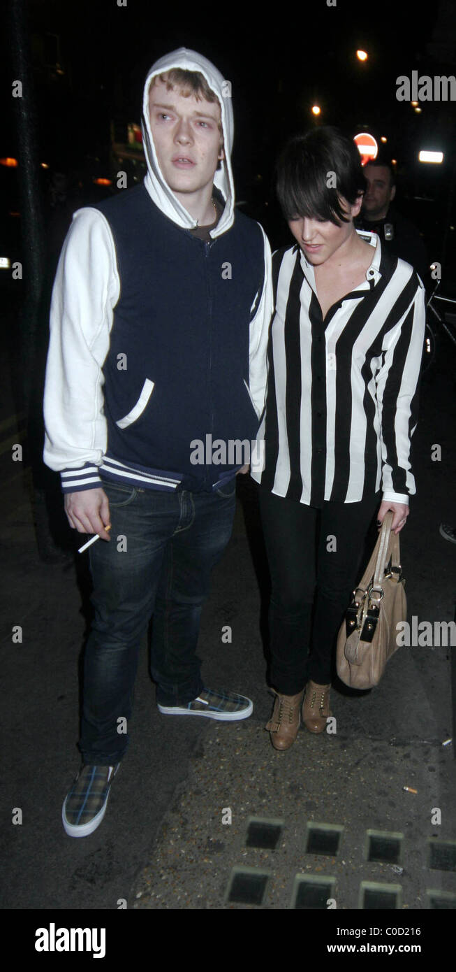 Alfie and Jaime Winstone leaving the at Groucho Club in Soho London