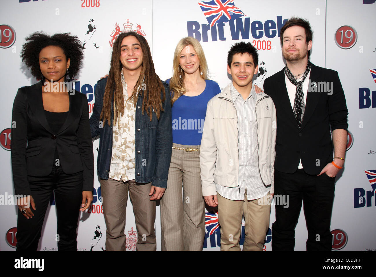 (lr) Syesha Mercado, Jason Castro, Brooke White, David Archuleta and