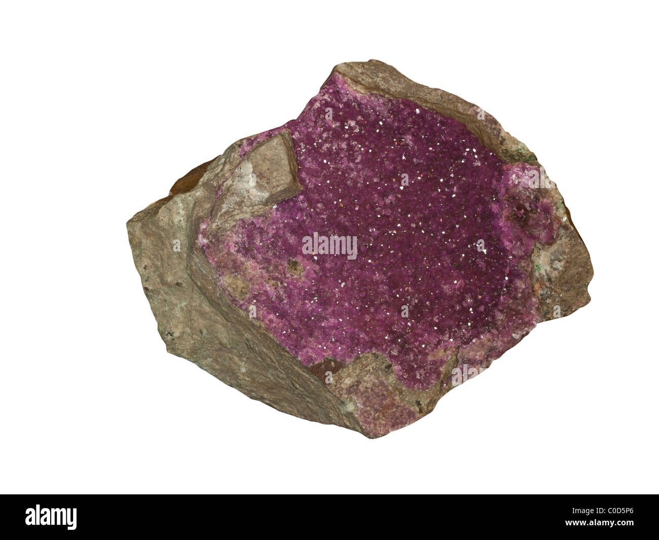 Cobaltoan Dolomite on Calcite mineral Stock Photo