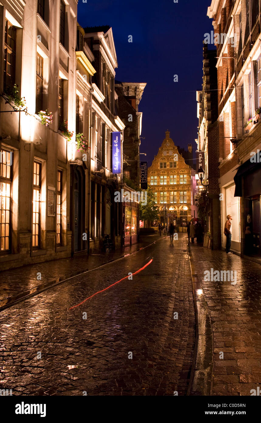 Jan Breydelstraat, Ghent, Belgium. Stock Photo