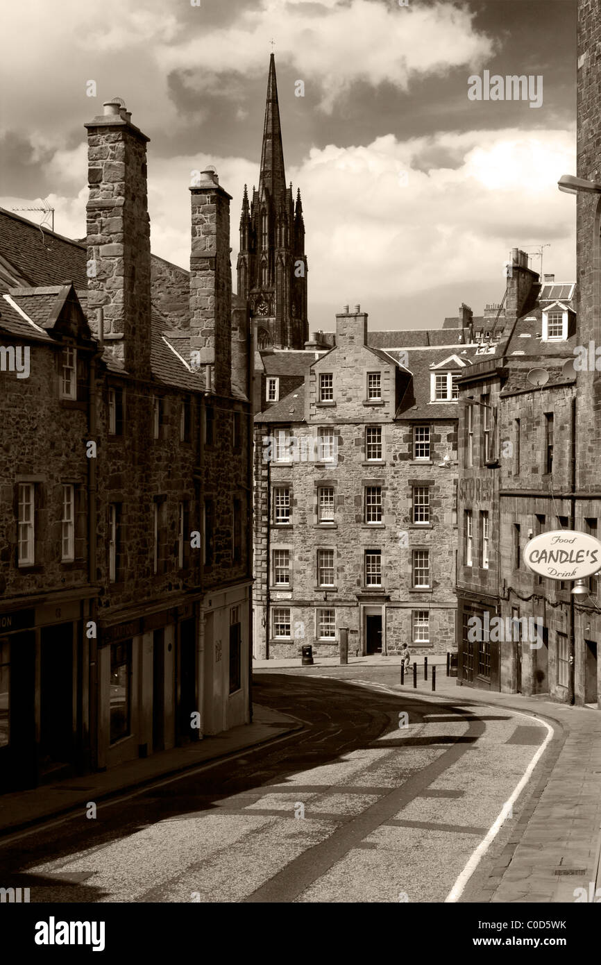 Candlemaker Row, Edinburgh, Scotland. Stock Photo