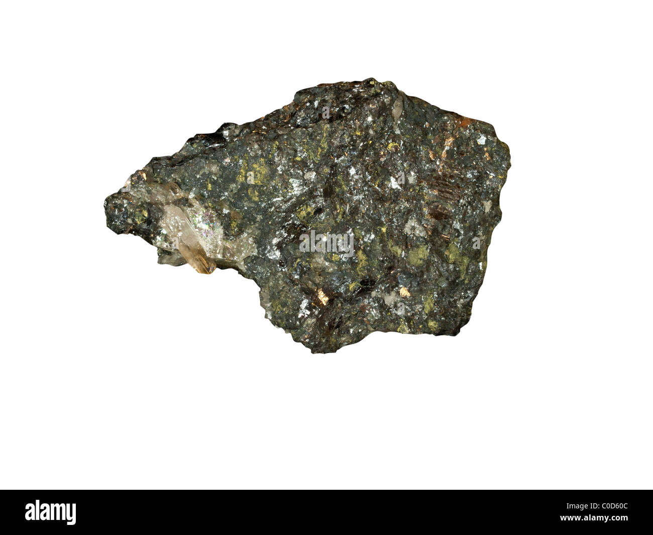 Anglesite and Galena Minerals Stock Photo