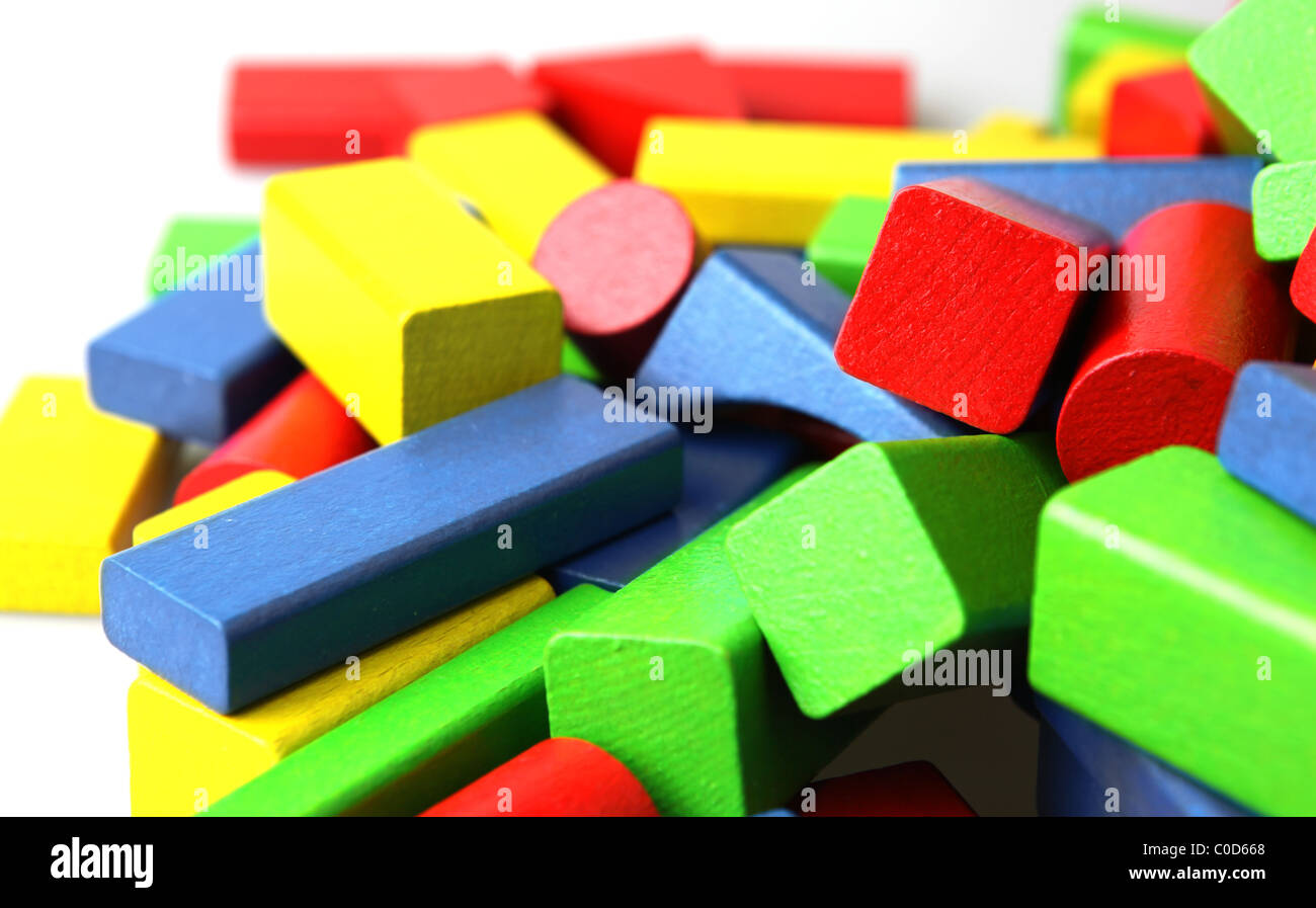 Wooden building blocks Stock Photo Alamy