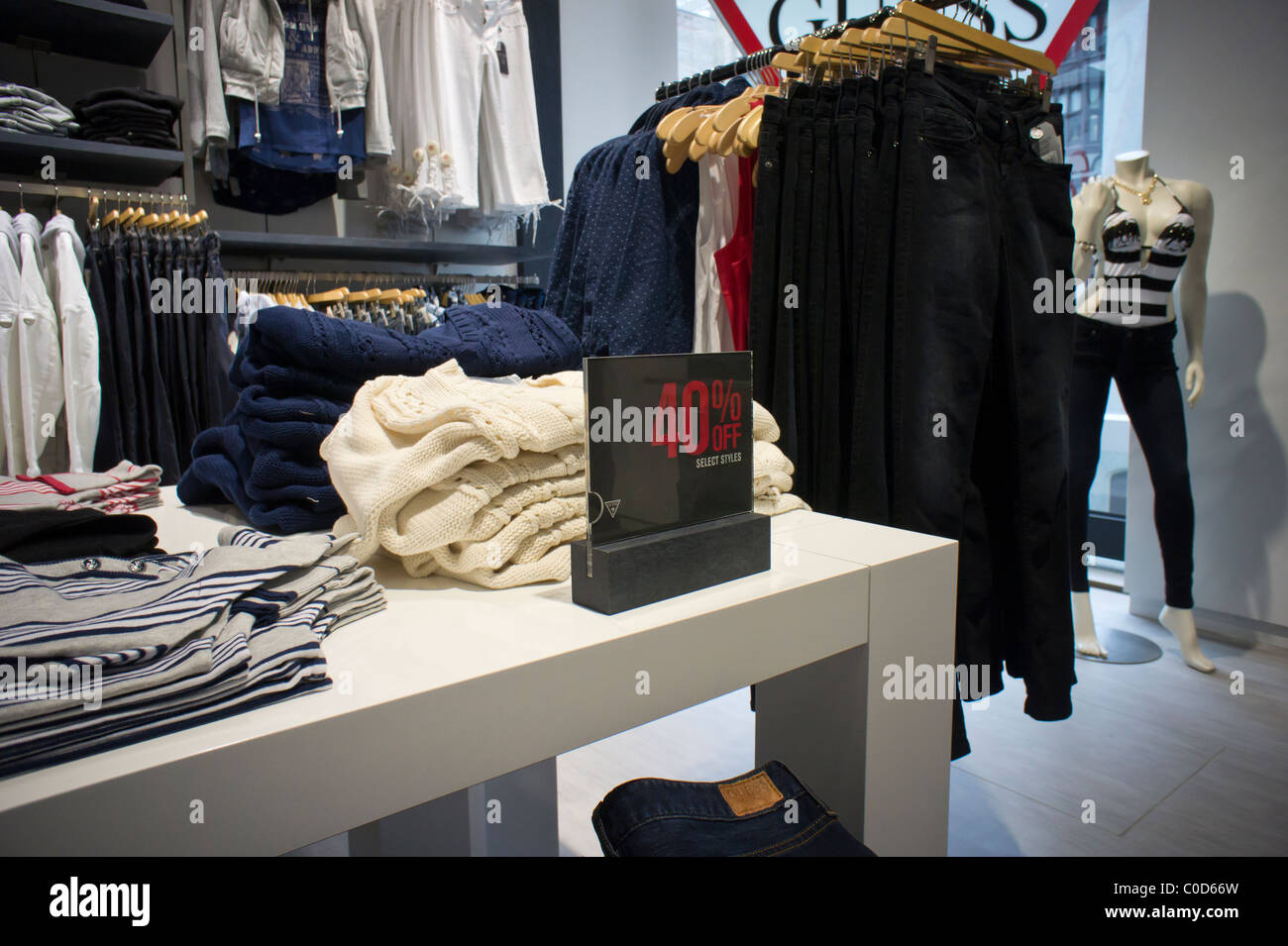 GUESS, the trend setting jeans retailer, opens its new flagship store Stock  Photo - Alamy