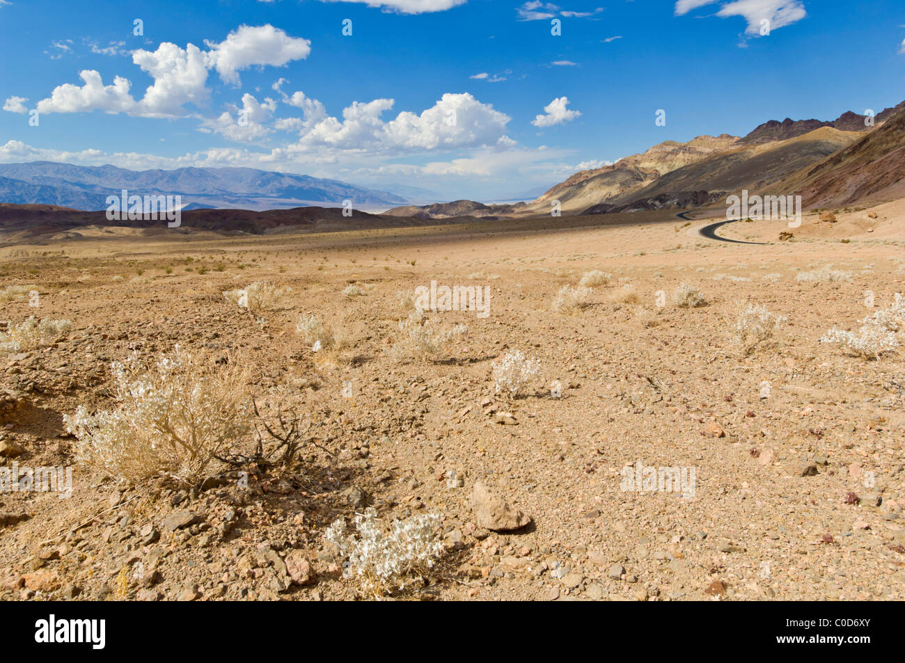 Arrid landscape of the foothills of the Black mountains, Artist's Drive, Death Valley national Park, California, USA Stock Photo