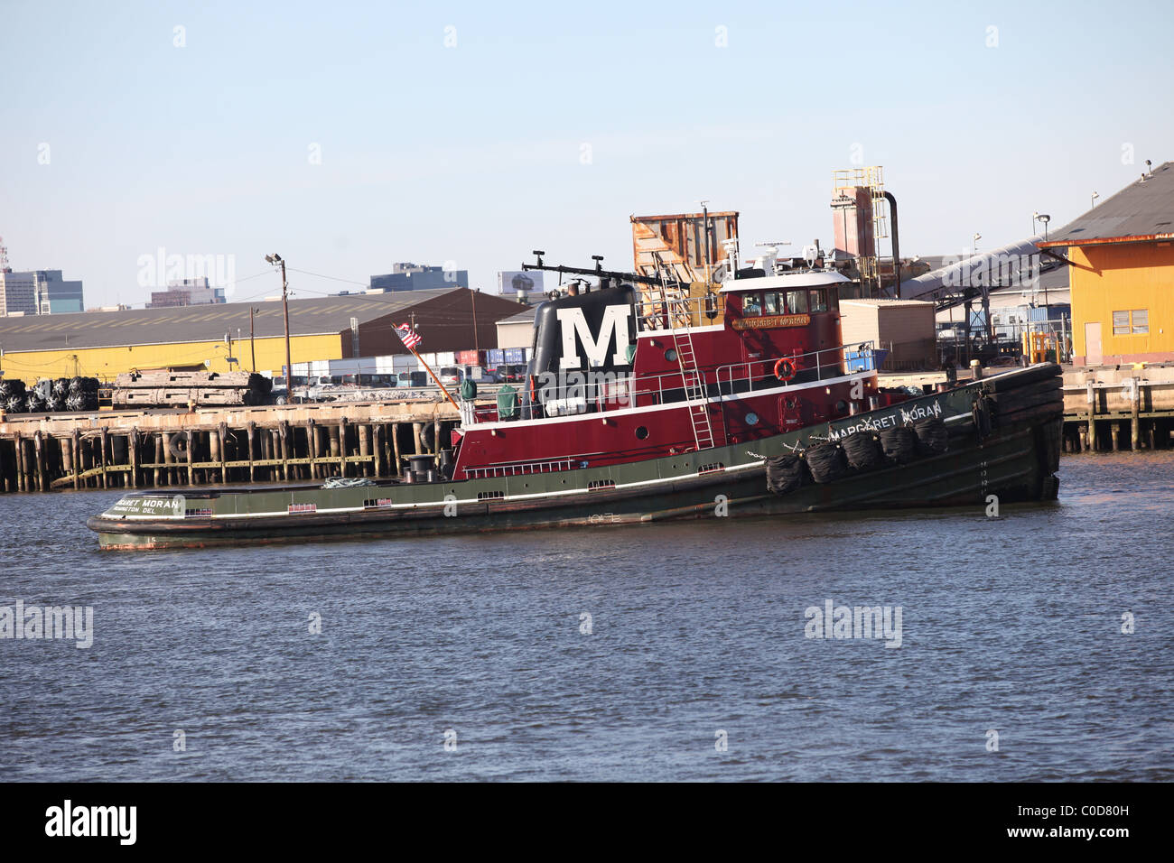 Tugboat Moran, Newark Bay, Newark, NJ Essex County, USA Stock Photo
