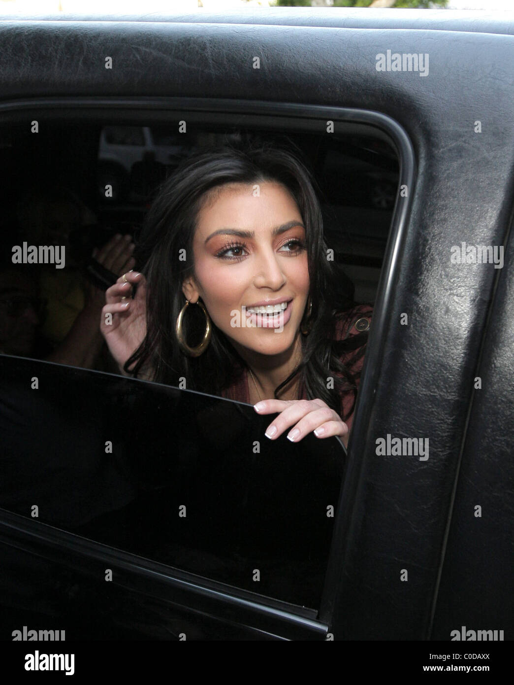 Reality Tv Star Kim Kardashian Filming Scenes For Her Show Keeping Up