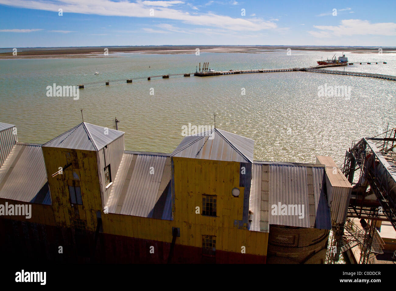 BAHIA BLANCA, ARGENTINA, 2010: Port of Ingeniero White - now is a major trading port of Argentina, deepest port in the country. Stock Photo