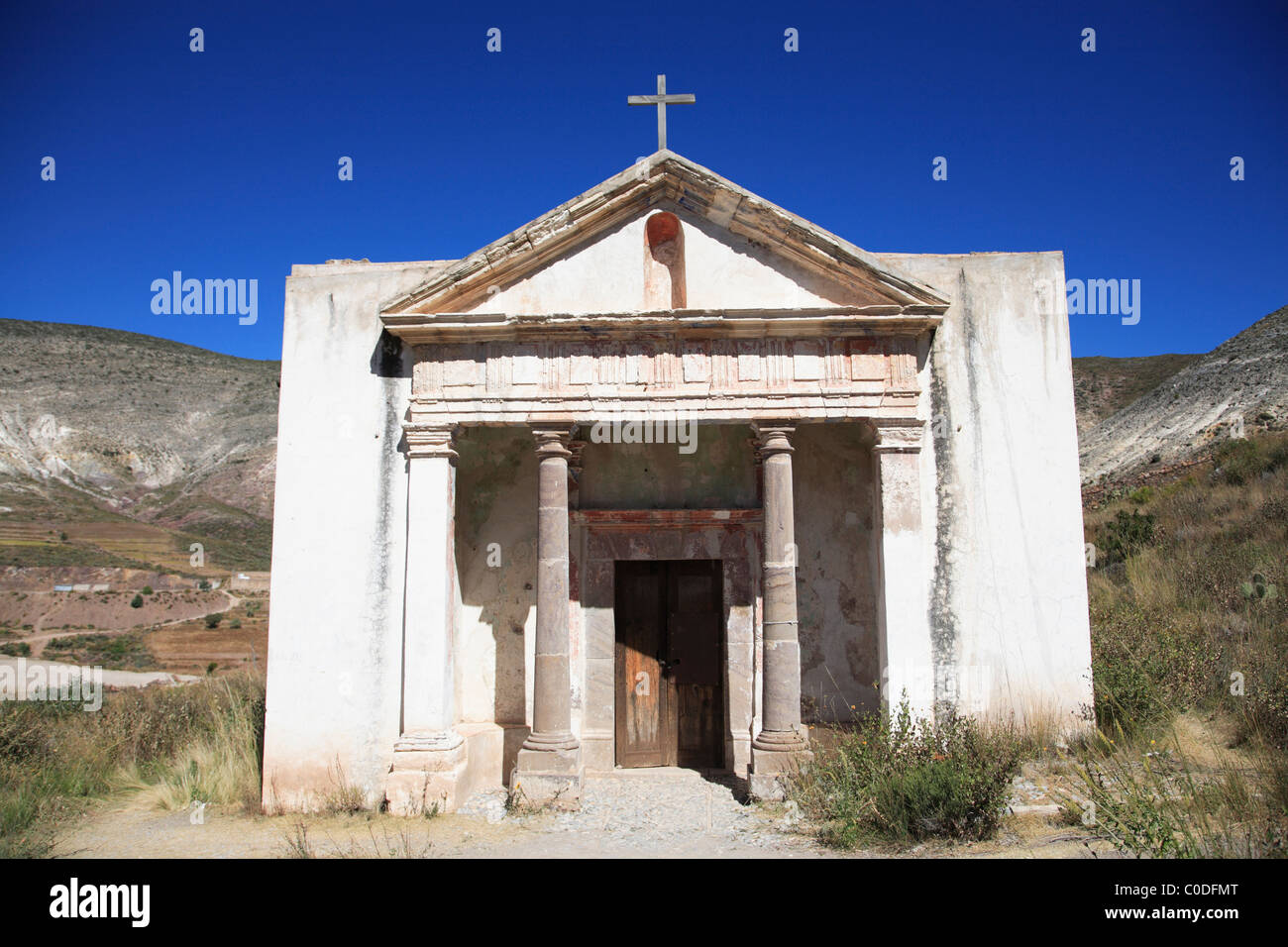 Templo Guadalupe Real de Catorce mexico graveyard Stock Photo