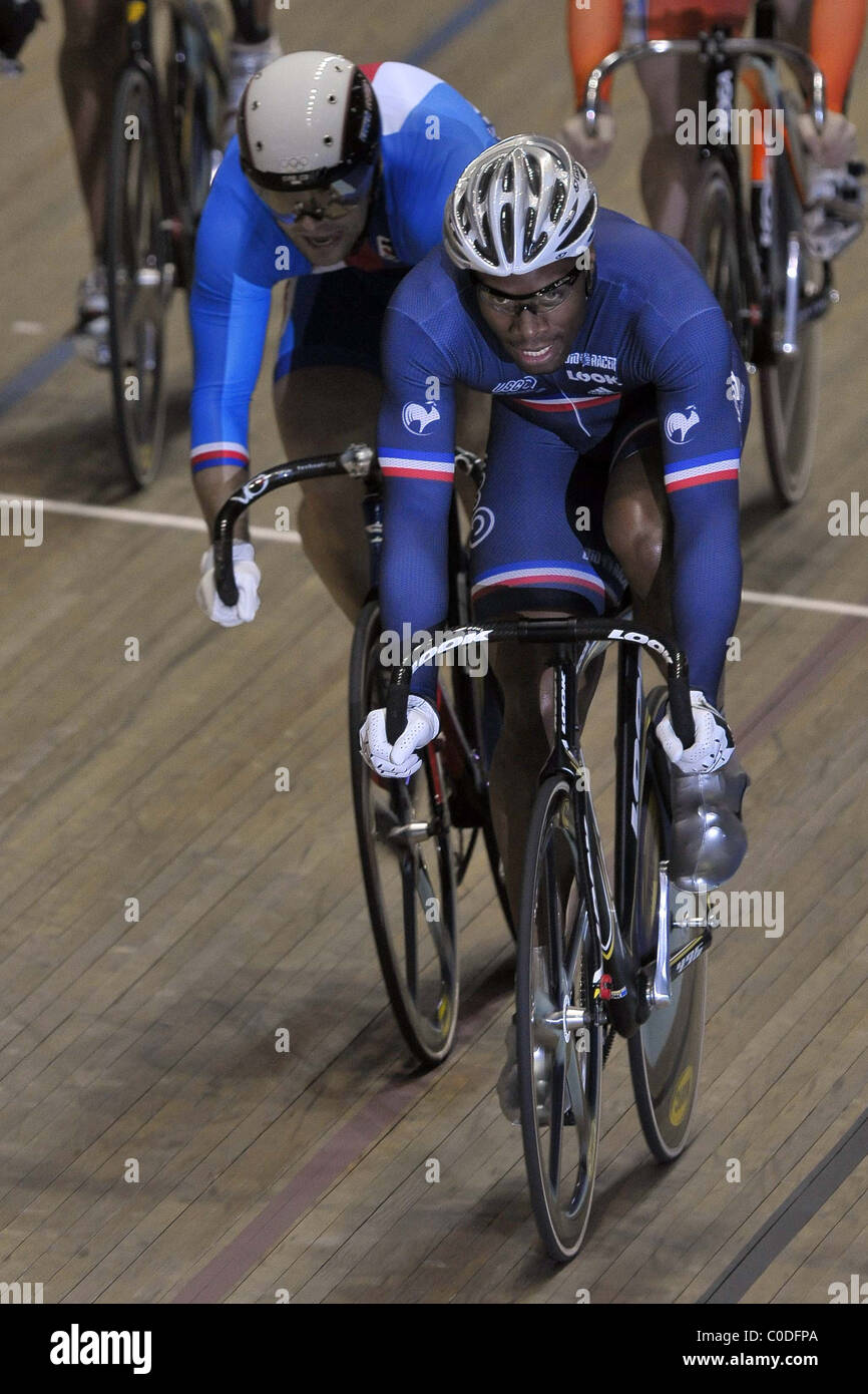 Mens Kierin UCI Track World Cup Manchester Velodrome cycling uk, Stock Photo