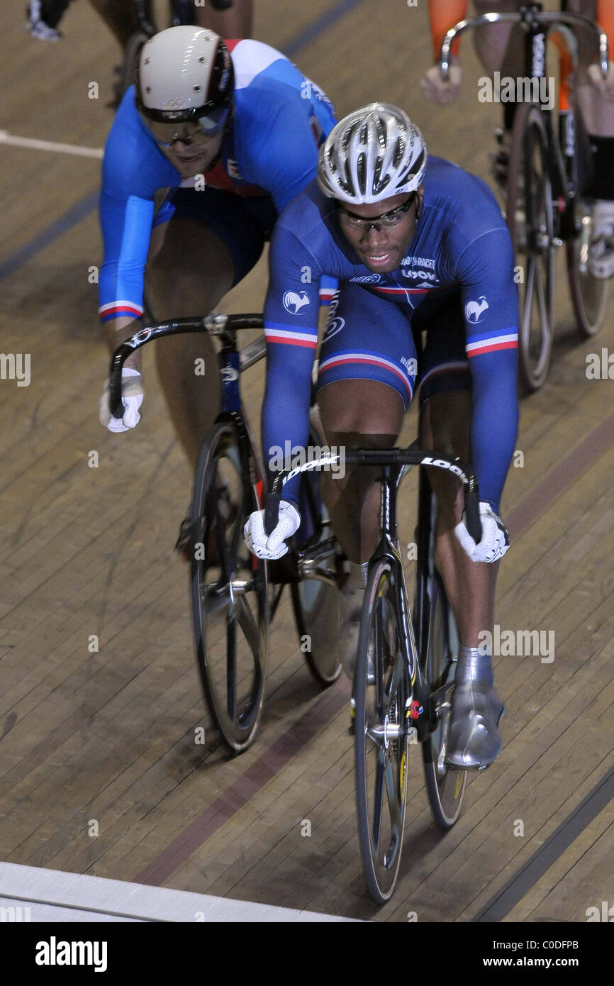 Mens Kierin UCI Track World Cup Manchester Velodrome cycling uk, Stock Photo