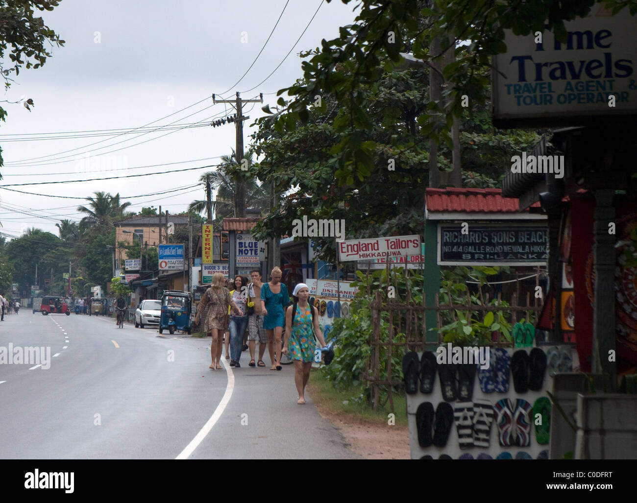 A view of Galle Road, Hikkaduwa in Sri Lanka Stock Photo - Alamy