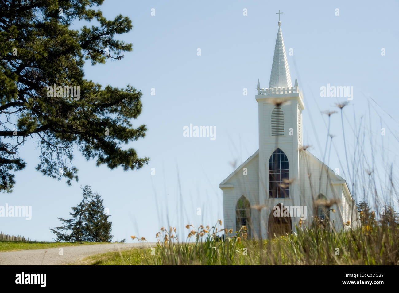 church in Bodega Bay California where the Alfred Hitchcock movie The