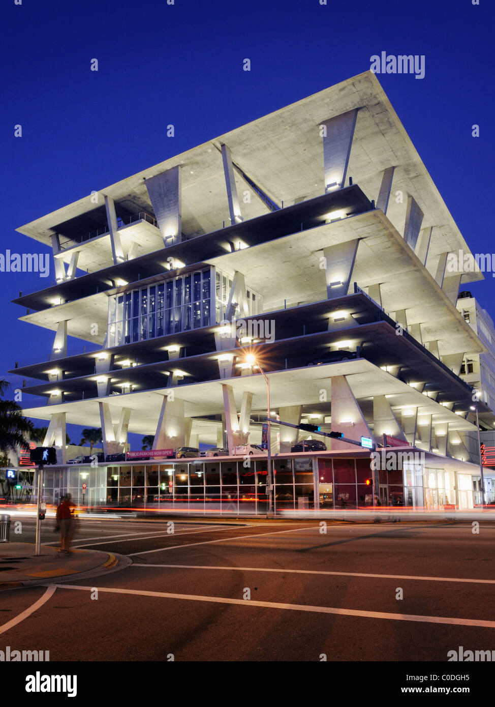 1111 Lincoln Road, Miami USA - a car park and multi-use space designed by architects Herzog and De Meuron Stock Photo