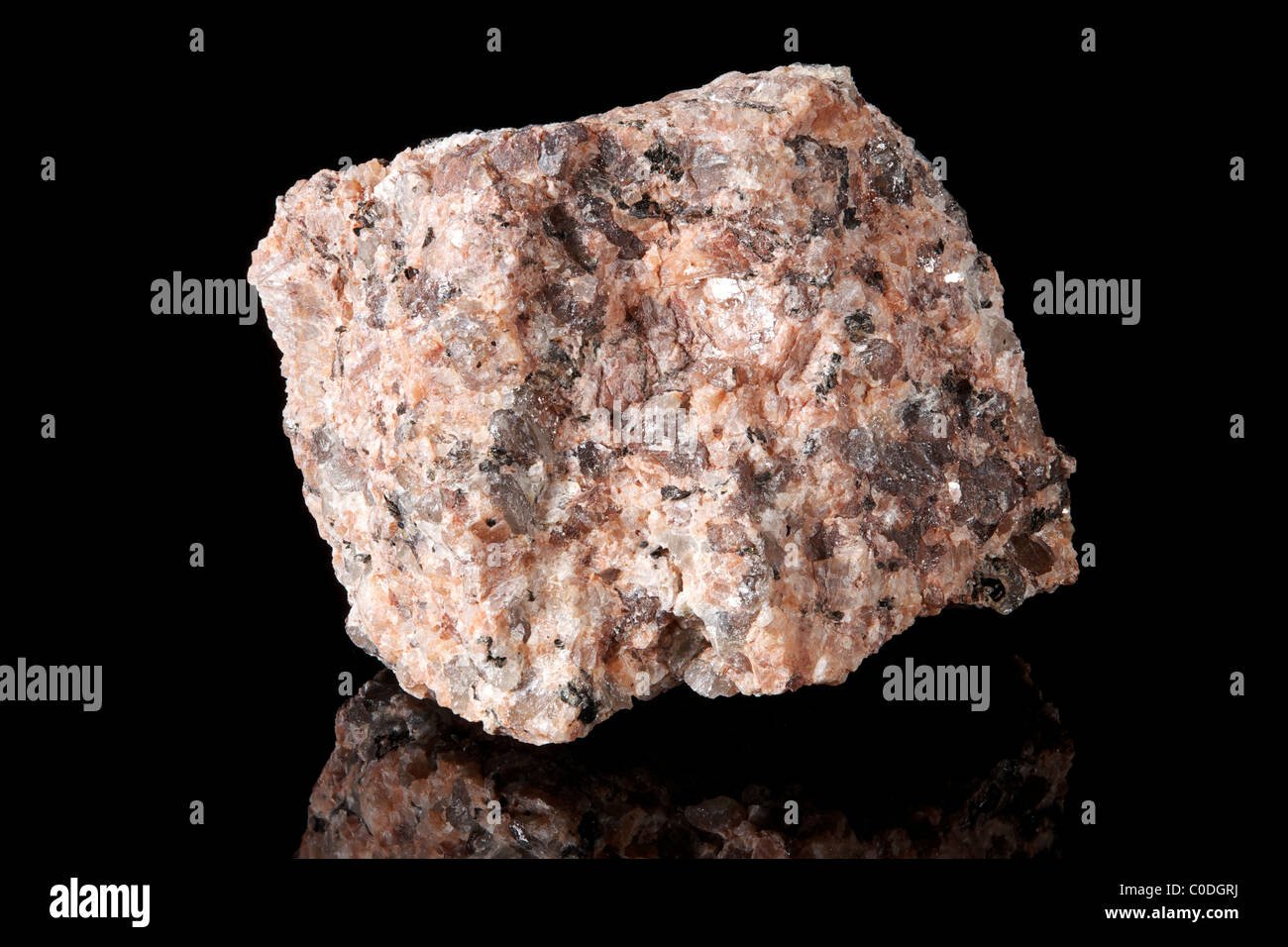 Red granite (Igneous rock) Stock Photo