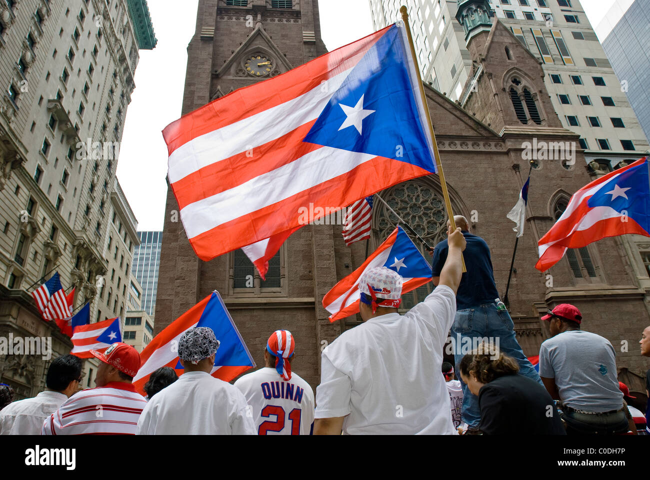 The Puerto Rican Day Parade, held every June on Fifth Avenue in New