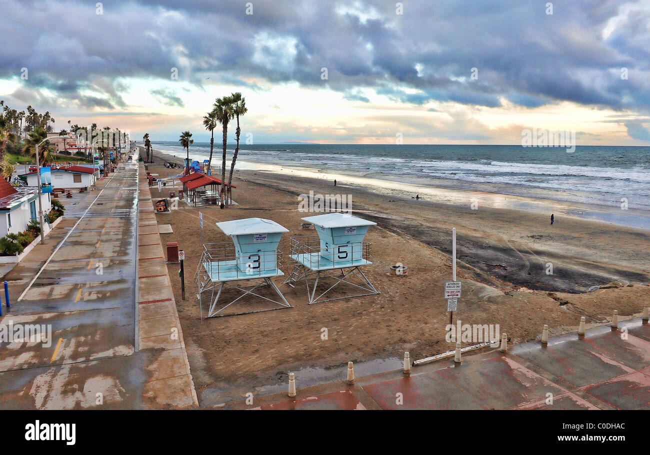 Oceanside California beach scenic Stock Photo
