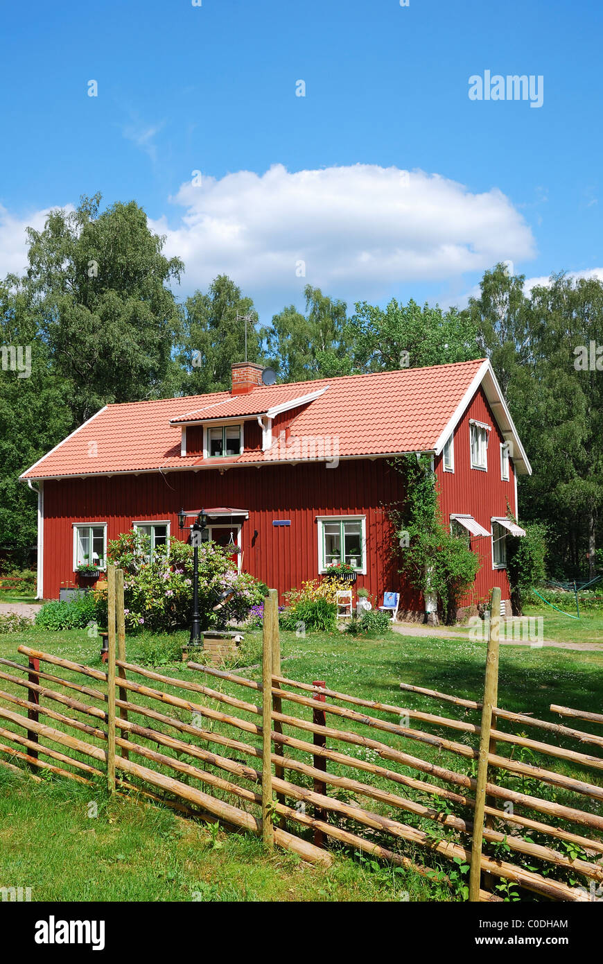 Typical swedish red house hi-res stock photography and images - Alamy