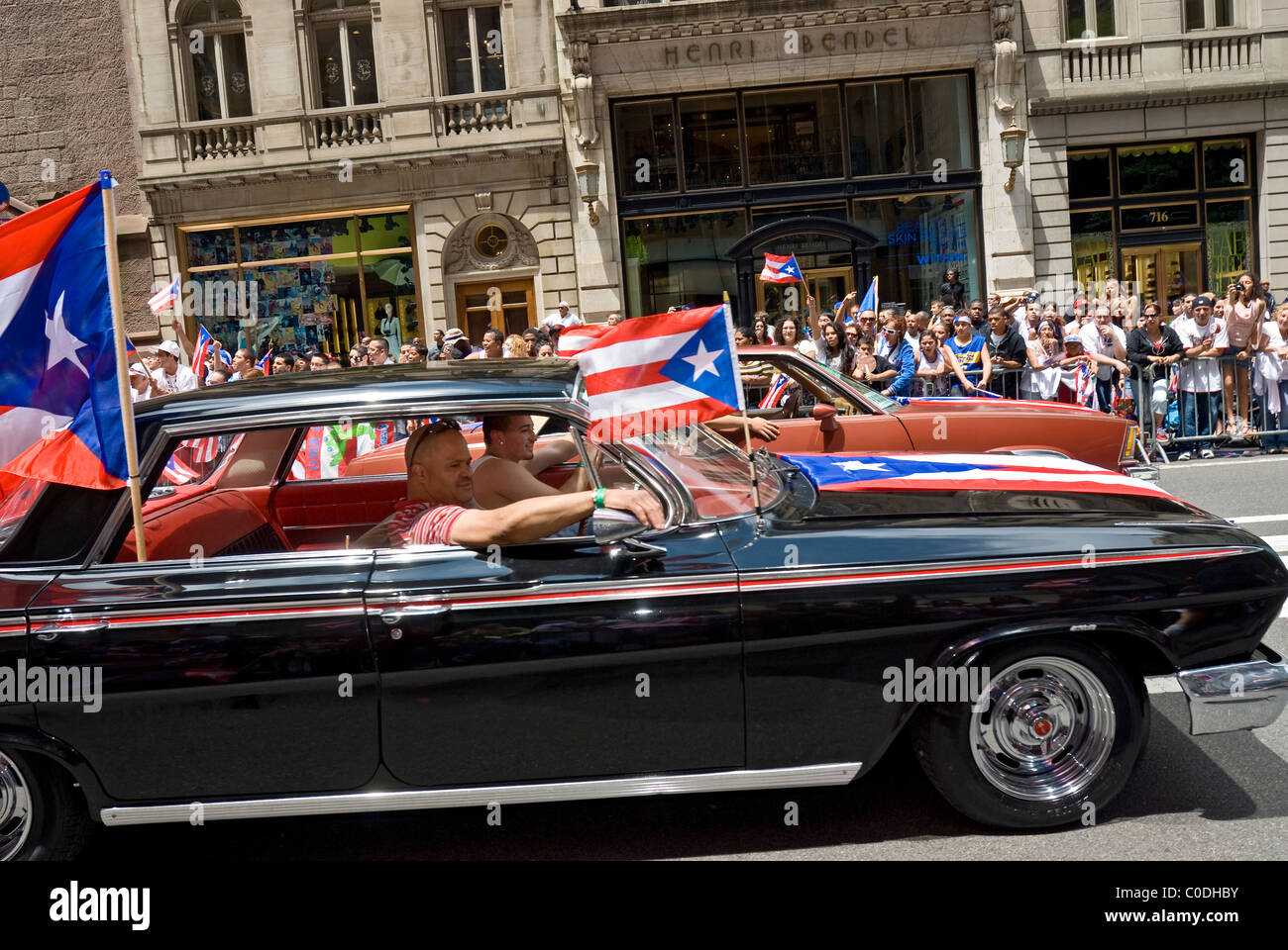 The Puerto Rican Day Parade on Fifth Avenue, New York City, June 2009. Stock Photo