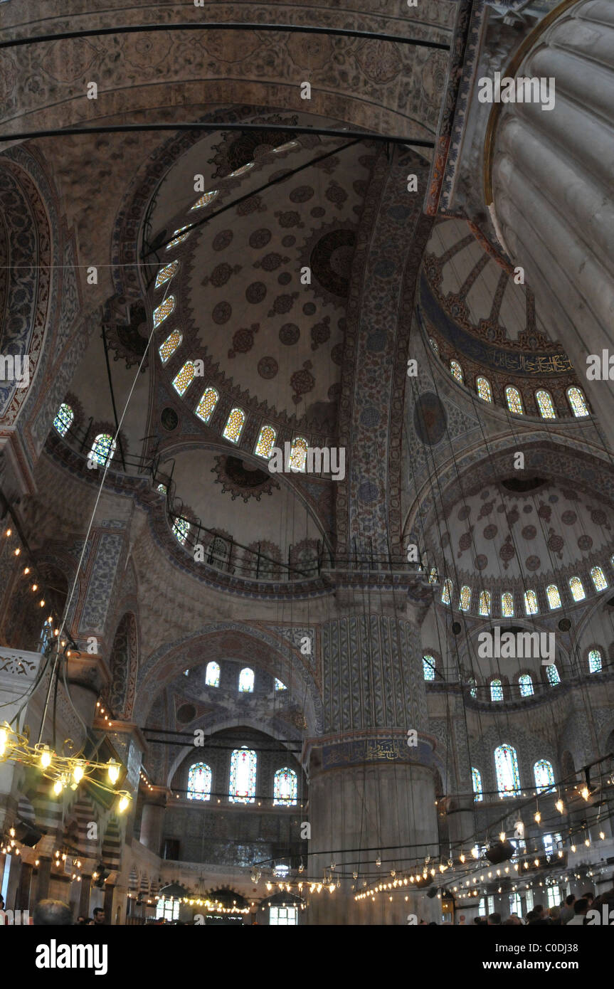 Blue Mosque Inide Interior blue mosque Istanbul Turkey Stock Photo - Alamy