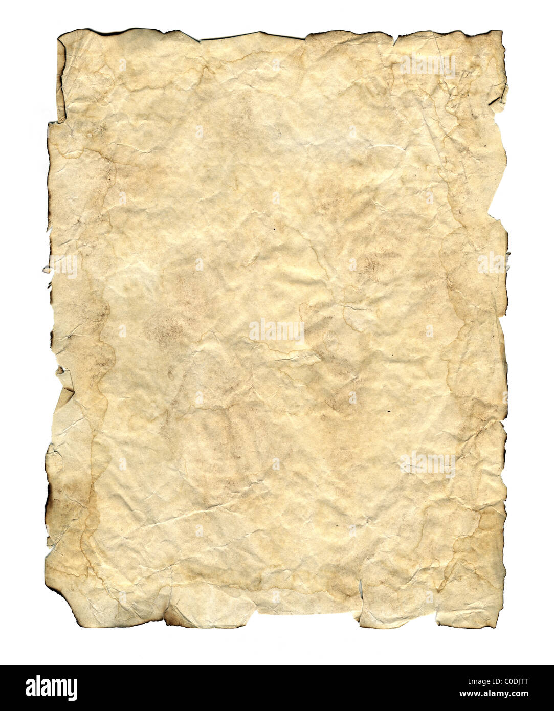 Old wrinkled paper Cut Out Stock Images & Pictures - Alamy