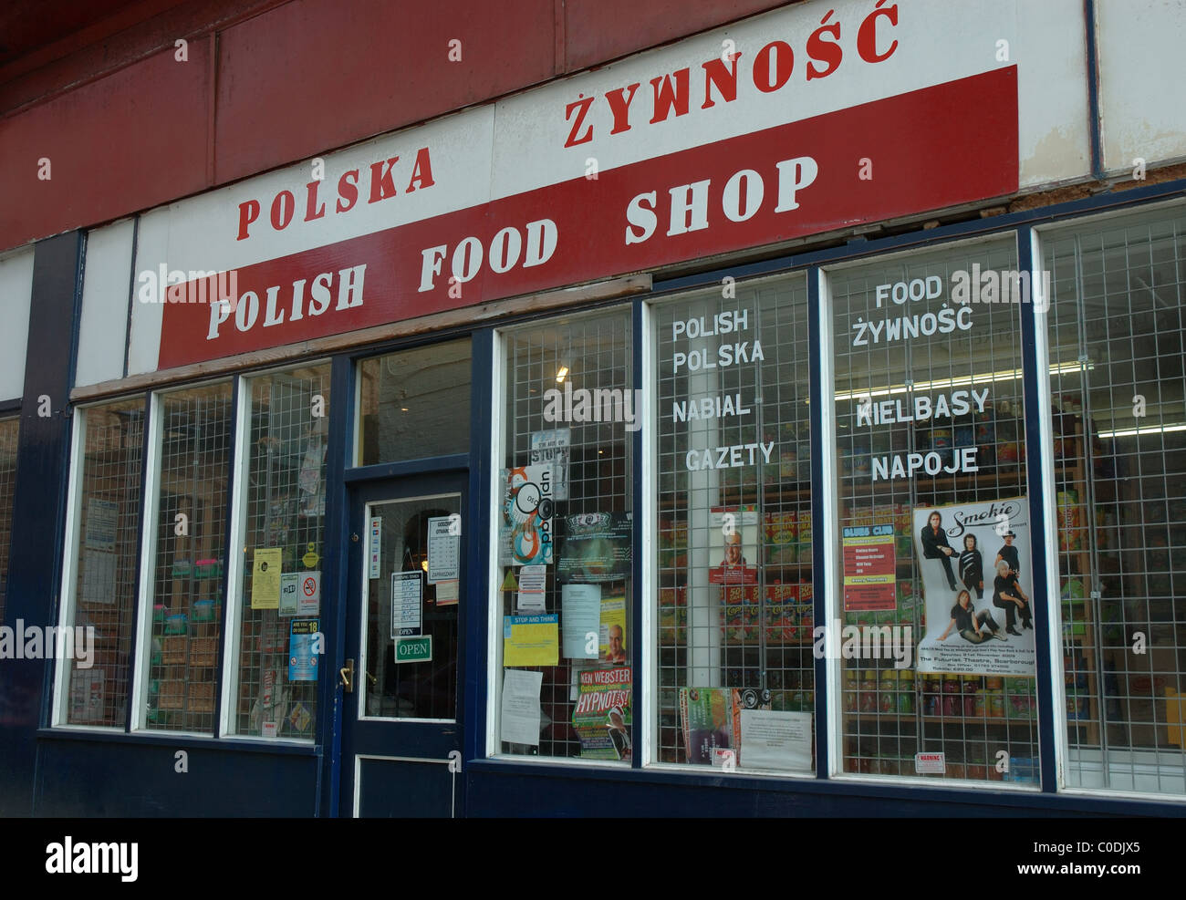 polish food shop, Scarborough, North Yorkshire, England, UK Stock Photo