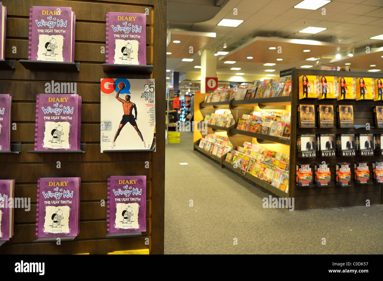 GQ Special Issue on a newspaper stand at Borders bookstore, San Jose