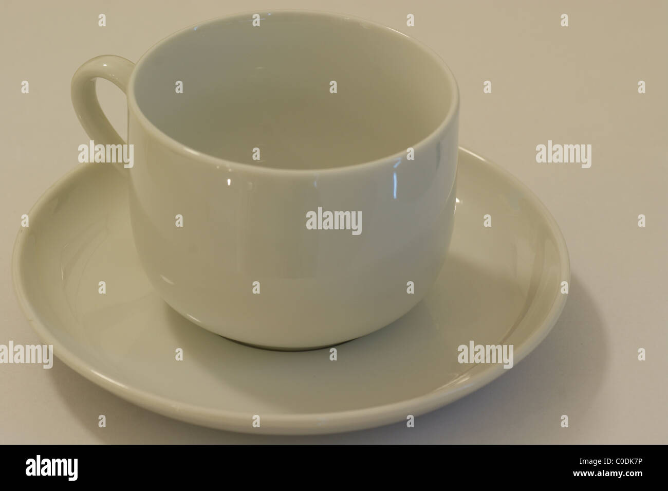 Empty white teacup Stock Photo Alamy