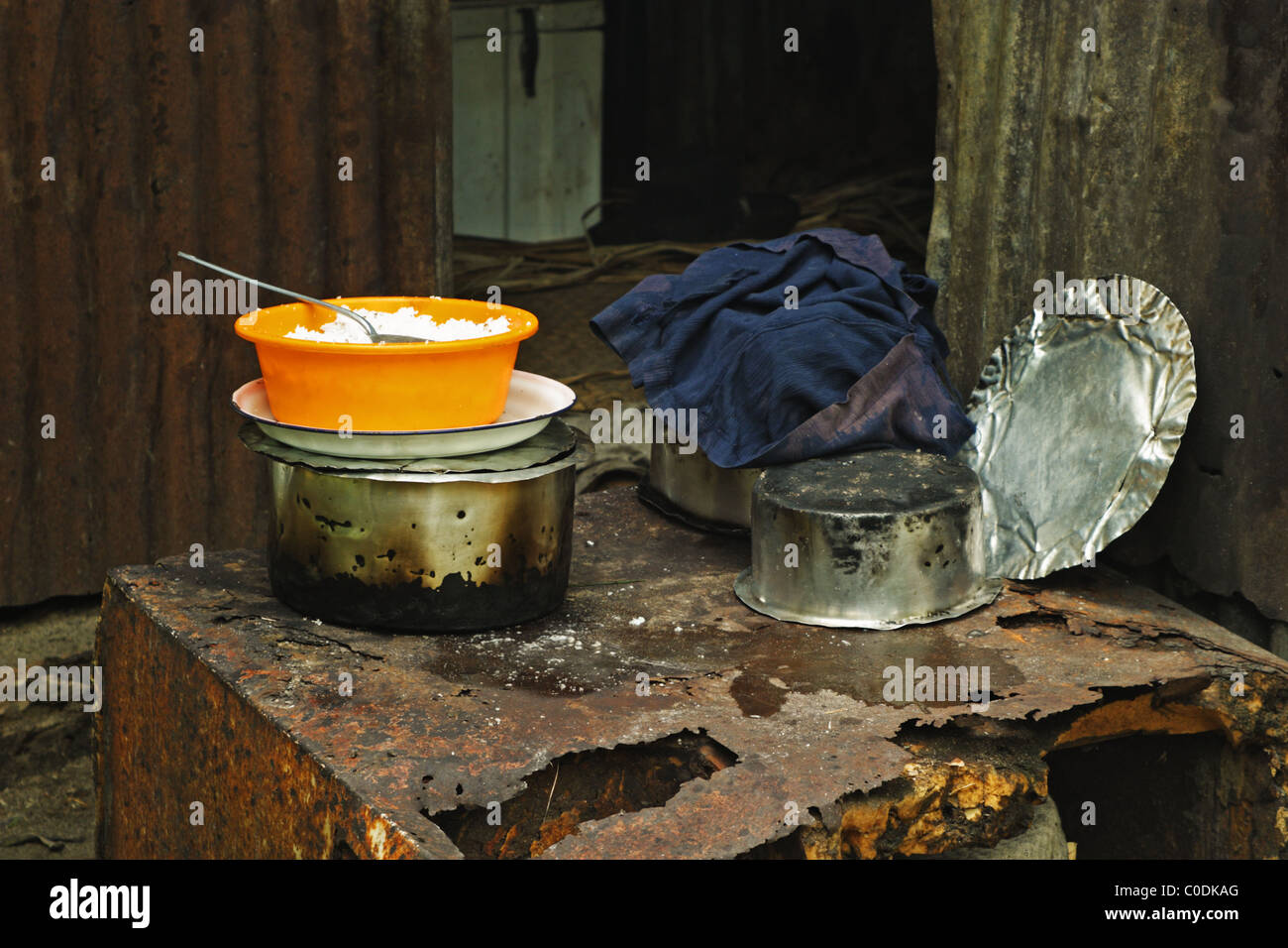 A Makeshift Kitchen In Fiji Stock Photo 34721304 Alamy
