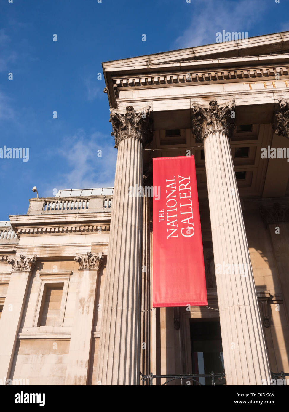 Detail of the facade of the National Gallery London England UK Stock Photo