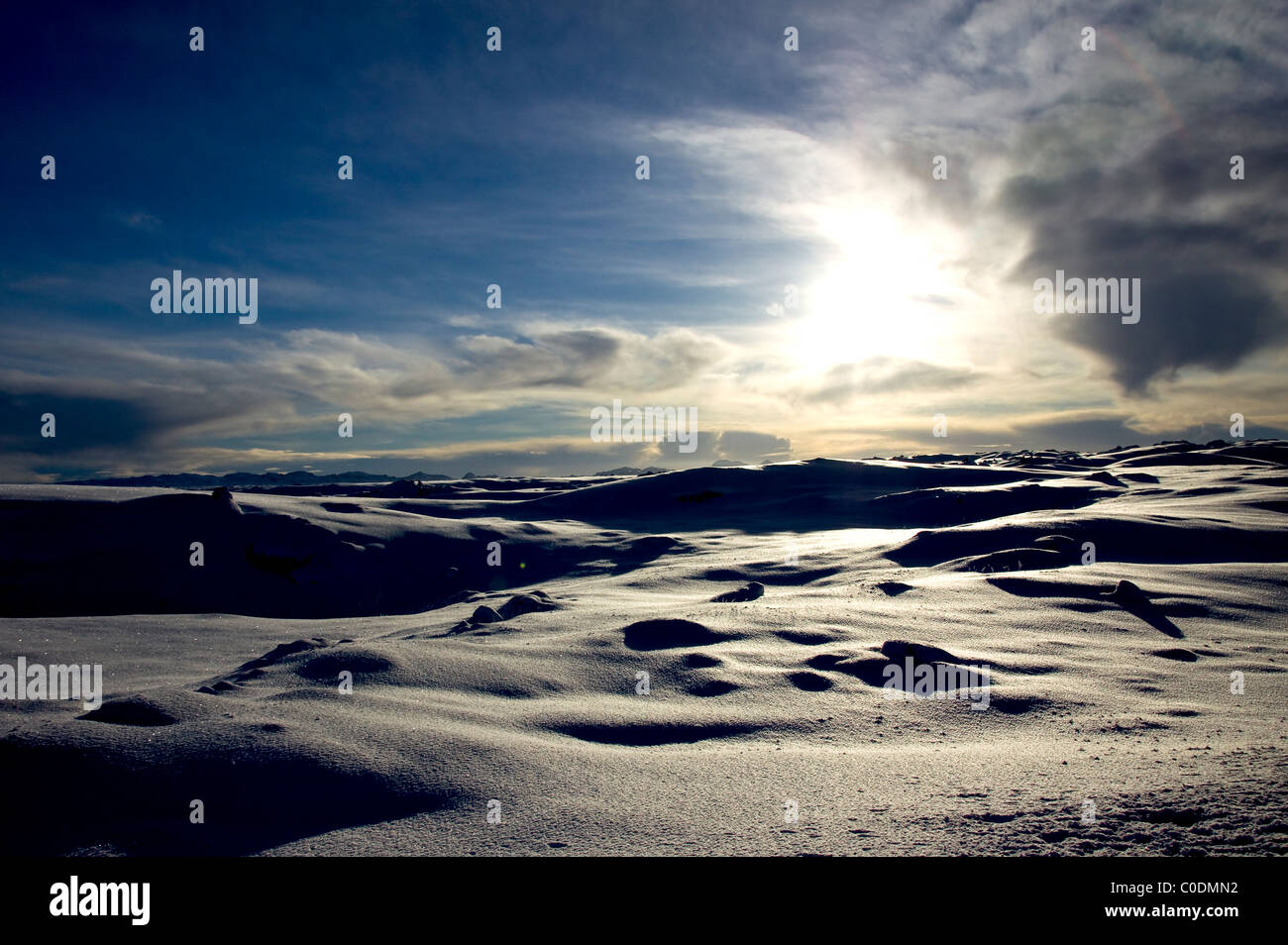 Winter time on Iceland after snow storm Stock Photo - Alamy