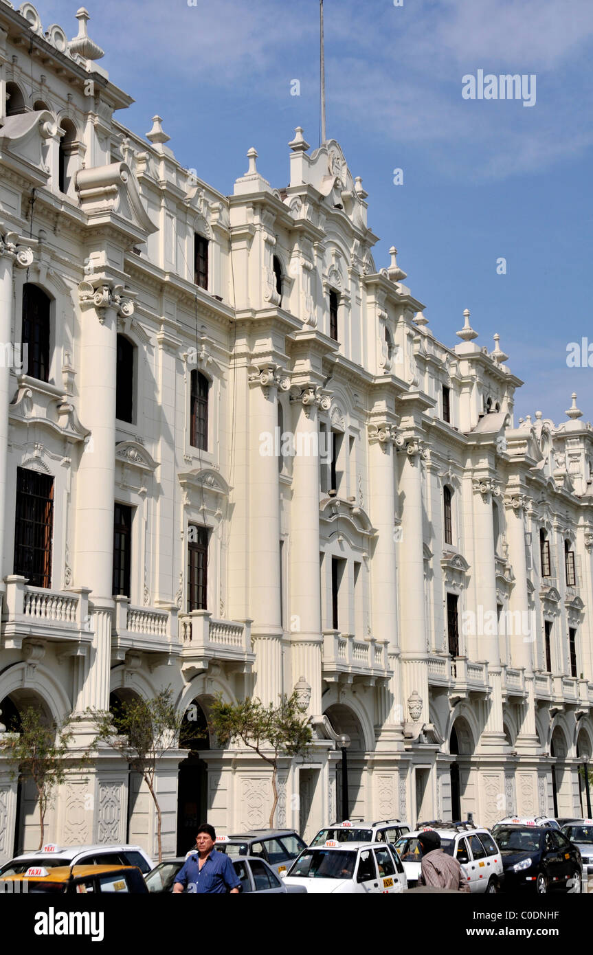 colonial building Saint Martin square Lima Peru South America Stock Photo