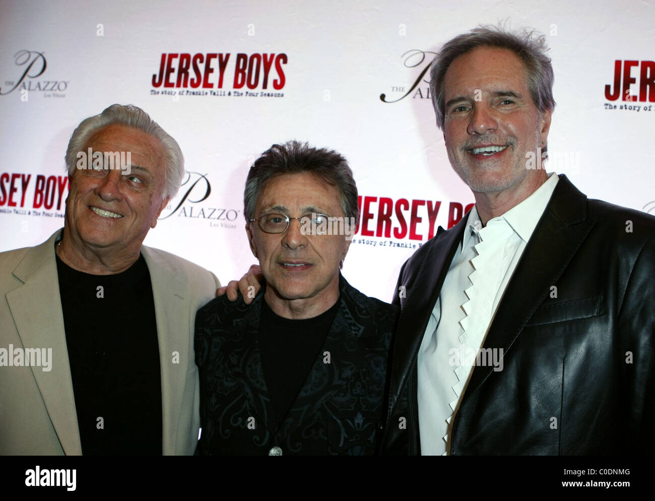 Tommy DeVito, Frankie Valli and Bob Gaudio Opening Night of 'Jersey Boys The  Story of Frankie Valli & The Four Seasons' at The Stock Photo - Alamy