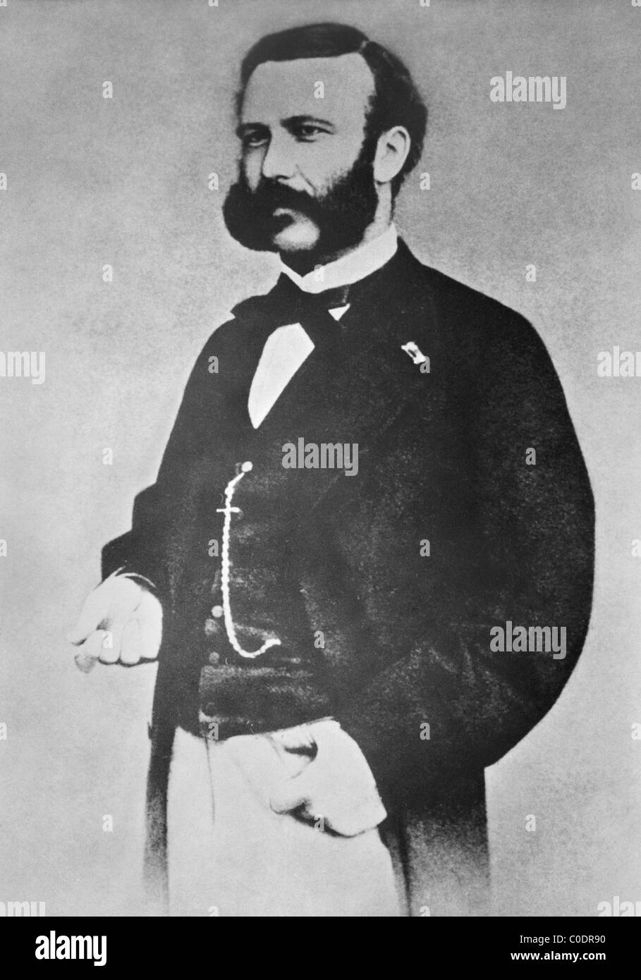 Swiss humanitarian Henry Dunant (1828 - 1910) - co-founder of the Red Cross and joint winner of the Nobel Peace Prize in 1901. Stock Photo