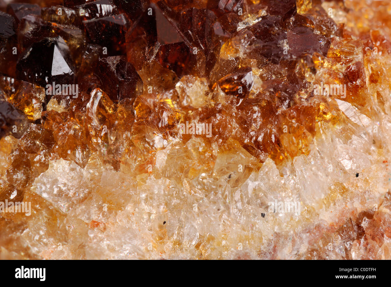 Citrine (yellow quartz) crystals (silicon dioxide Stock Photo Alamy
