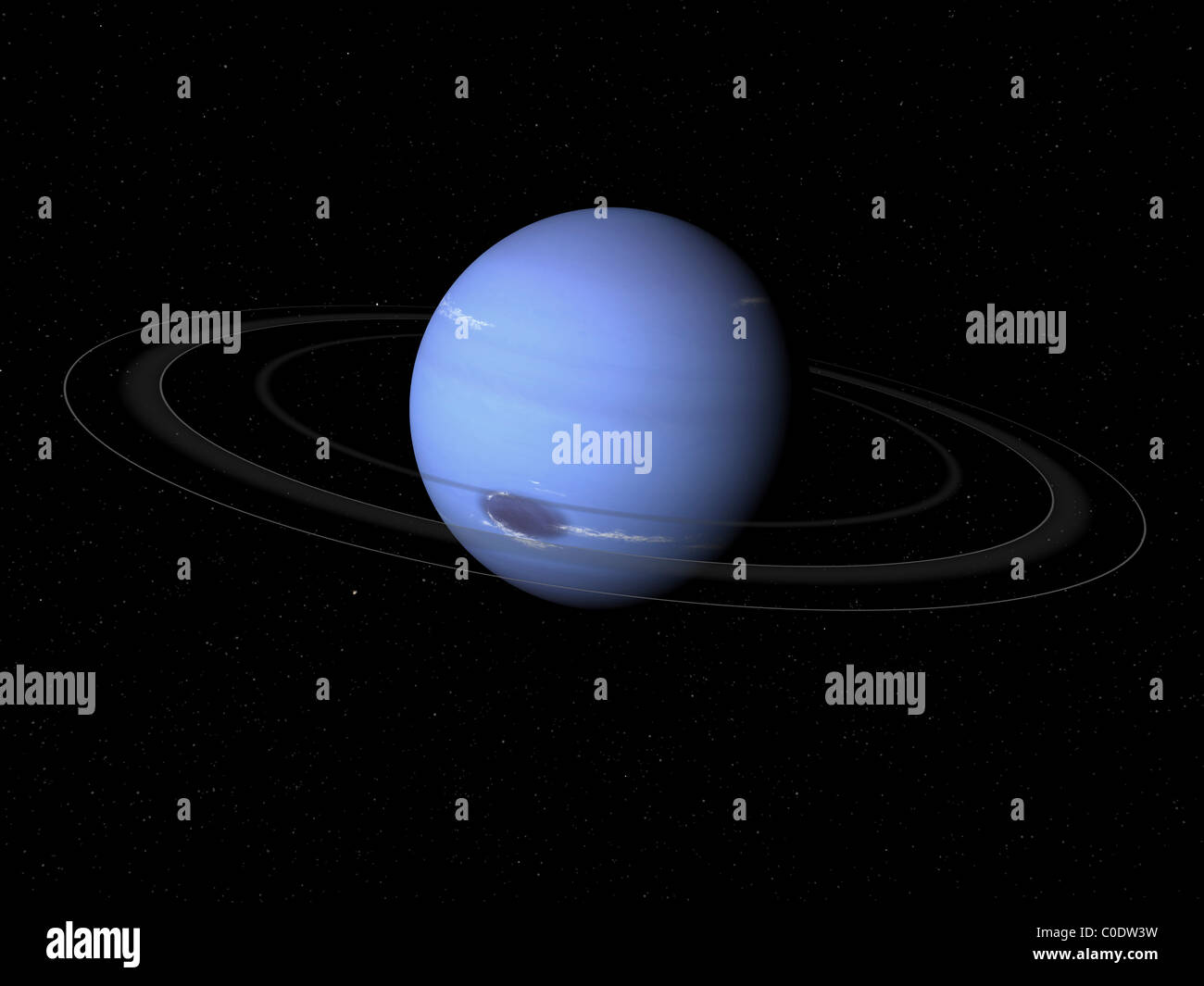 Artist's concept of Neptune. Stock Photo