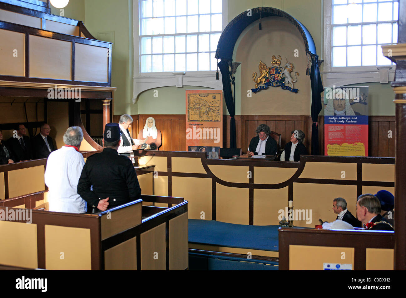 Old English Courtroom at Dorchester Dorset England Stock Photo